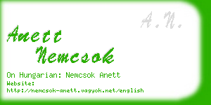 anett nemcsok business card